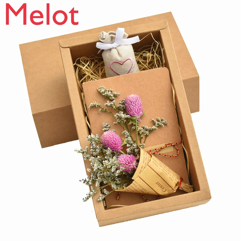 1-3pcs Free Shipping Creative Starry Dried Flower Greeting Card Thank-You Card Valentine's Day Confession Greeting Card Gift Box