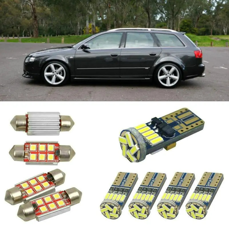 

Interior led Car lights For audi A4 avant 8ed b7 estate Reading dome bulbs for cars error free License Plate Light 16pc/lot