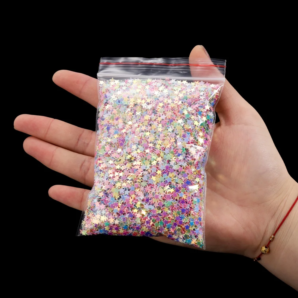 20 g/lotto Chunky Glitter Star Flakes fiocchi di lamina olografica per resina Art Crafts Nail Art Decor Slime Jewelry Making accessori