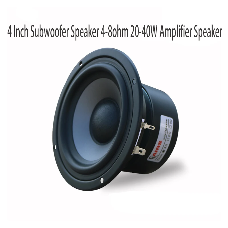 

4 Inch Subwoofer Speaker 4-8ohm 20-40W Amplifier Speaker Fever Grade Home Audio Woofer Bass Speaker Strong and Powerful 1pcs