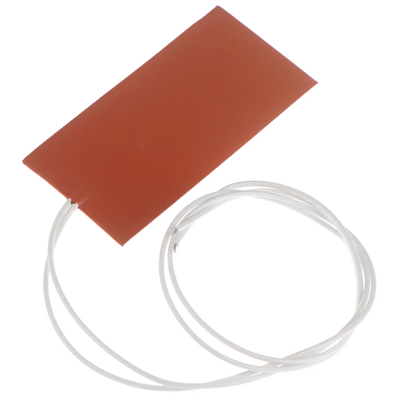 80W 220V 10*20cm Flexible Waterproof Silicon Heater Pad Wire Heater Engine Block Oil Pan Hydraulic Tank Heating Plate Mat