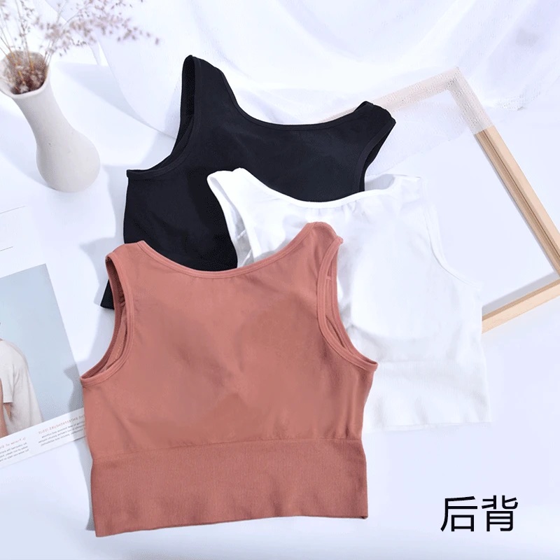 3D Sexy Lingerie Seamless Sport Bra Backless Strapless Top Bra Push Up Bralette Brassiere Women Underwear girl vest running back