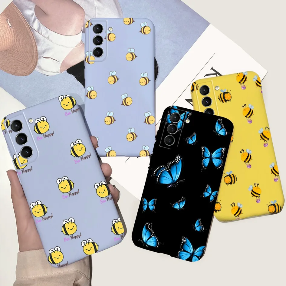 For Samsung Galaxy S21 FE S21+ S 21 5G Case Shockproof Funda Love Heart Silicone Slim Soft Cover For Galaxy S21 Plus S 21 Bumper