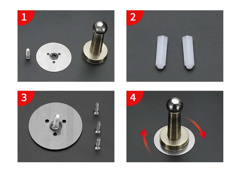 KAK magnetischer Türstopper aus Edelstahl, nicht stanzbar, winddichter Türstopper, Wandmontage, bodenmontierter Türhalter, Türbeschläge – Detail 17