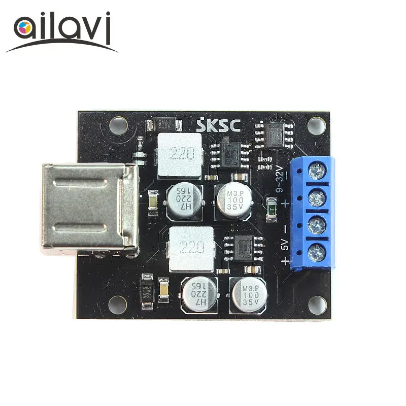 Dual 2USB Step-Down Phone Charging Board 9V-32V12V24V TO 5V 3A*2 Supports DCP Phone Fast Charging