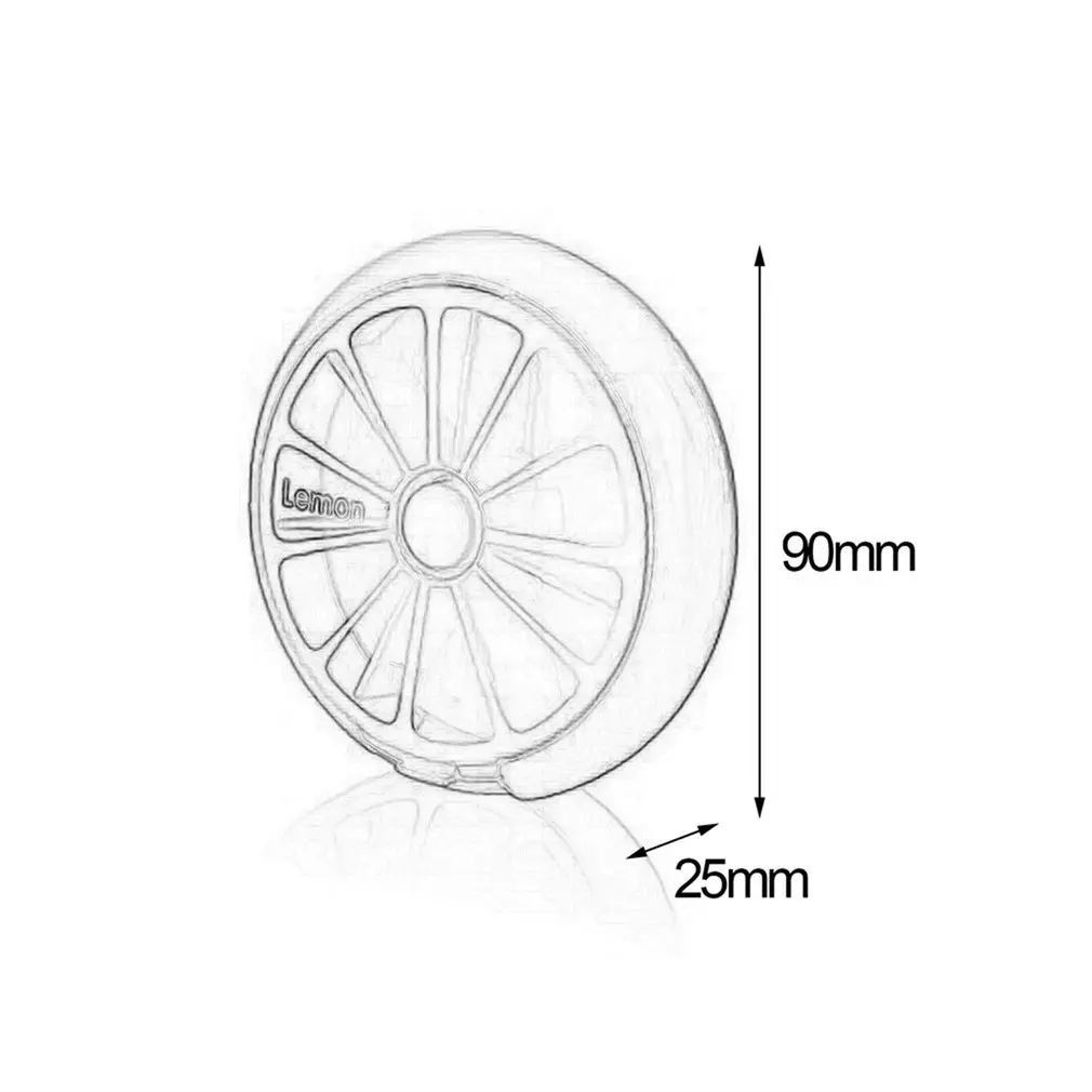 Pill Box Fruit Shaped Vitamin 7 Day Weekly Medicine Pillbox Tablet Storage Case Container Cases Travel Round Health Care