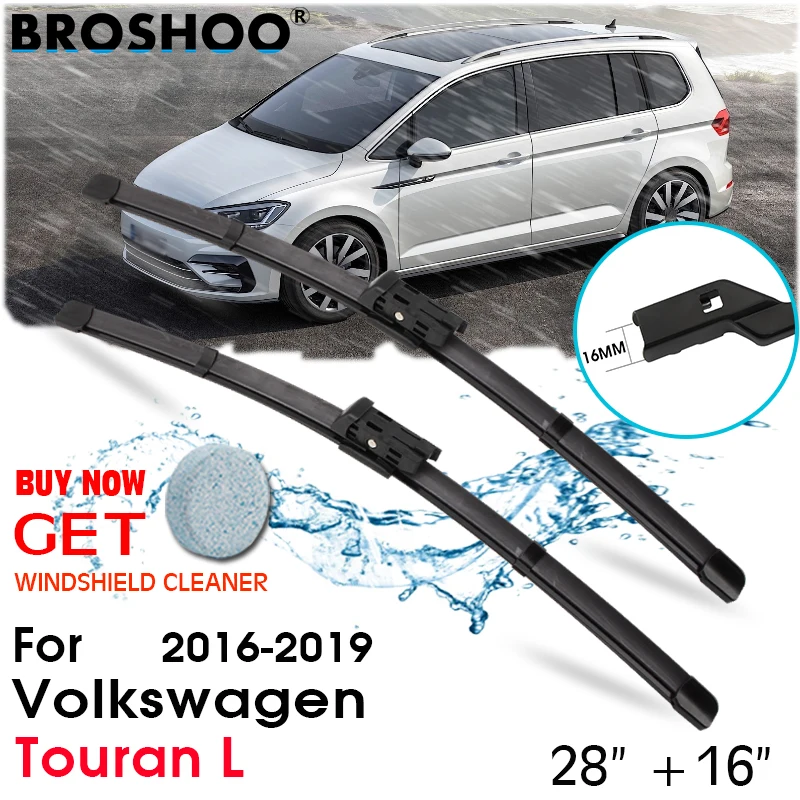 

Car Wiper Blade Window Windscreen Windshield Wipers Blades Auto Accessories For Volkswagen Touran L 28"+16" 2016-2019