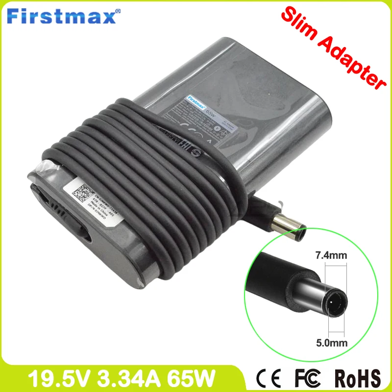 19.5V 3.34A 65W Charger for Dell Latitude 13 3300 3330 3340 3350 3380 7300 P95G P18S P47G P80G P99G PA-1650-05 Power Supply