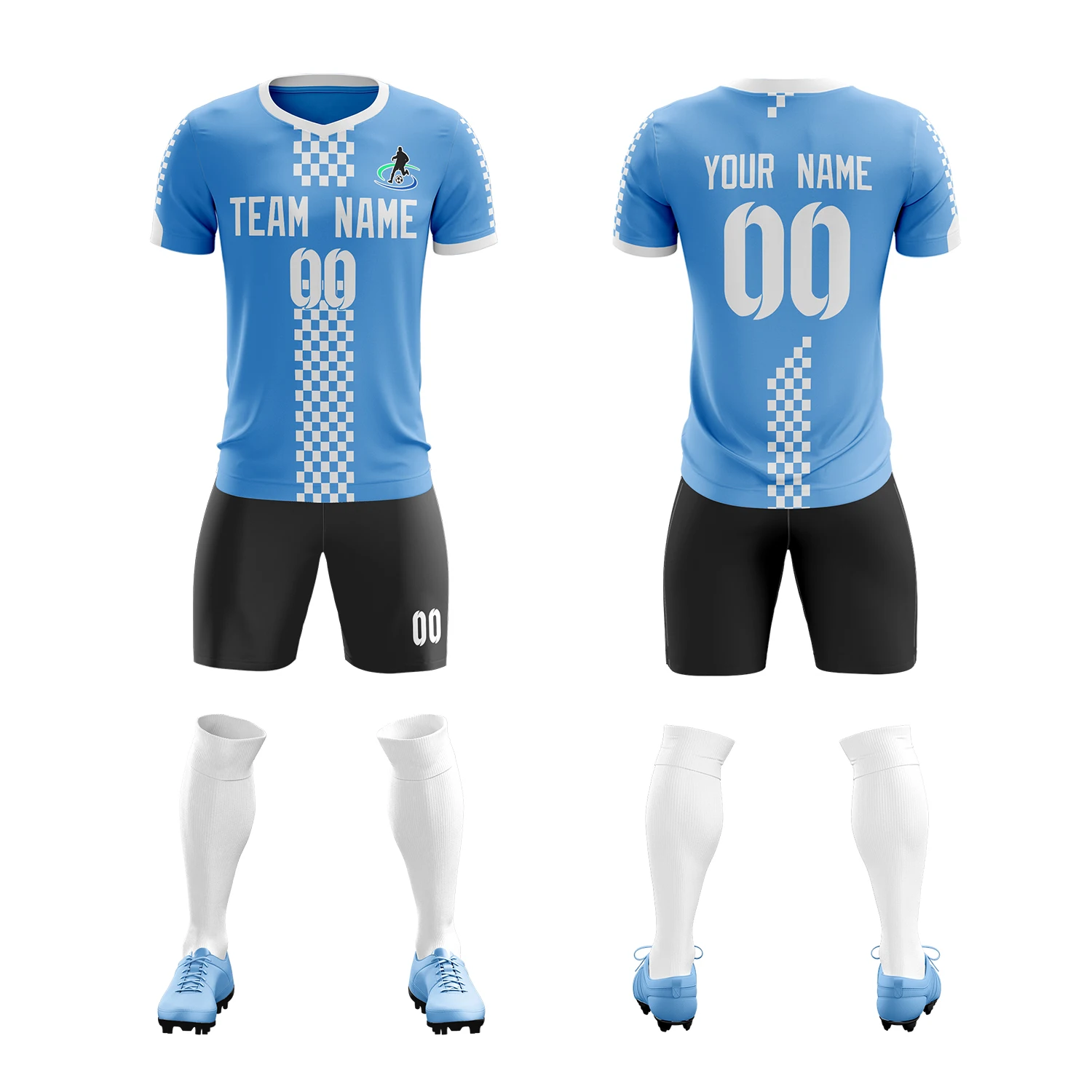 

Custom Jerseys Soccer Set Game Training Shirts Design Printing Add Logo and Team Name Number Soccer Jersey Suit Men/Women/Youth