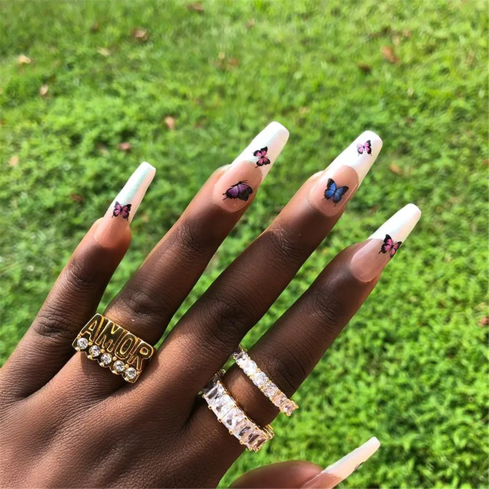 Custom Name Rings Gold Personality Hip Hop Ring Women Fashion Punk Letter Ring Gifts