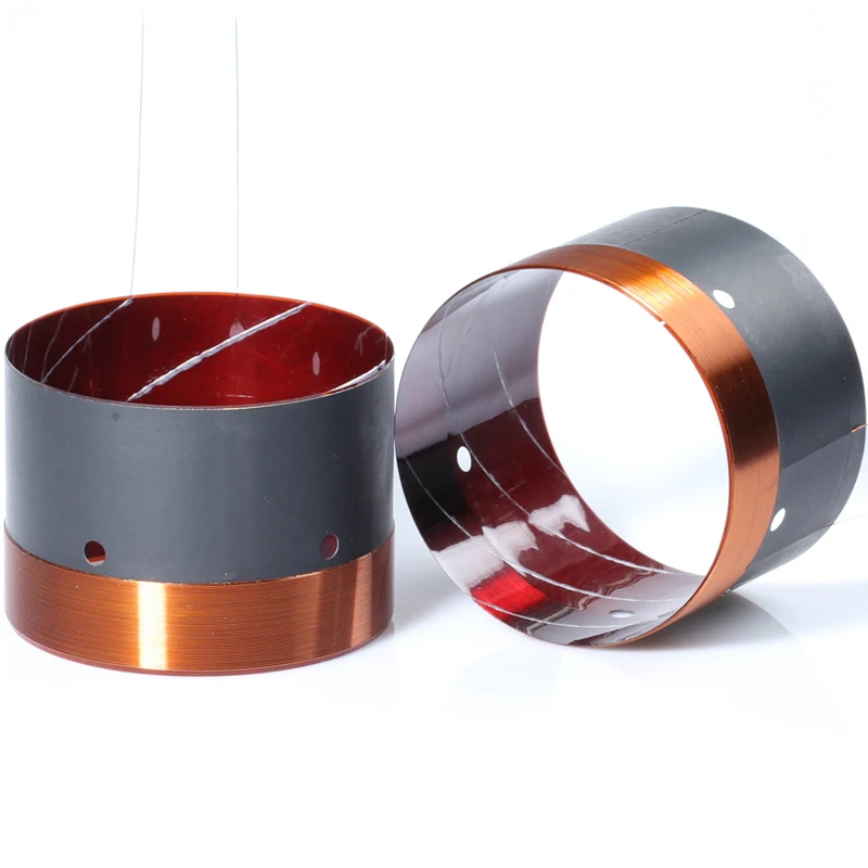 Bobina de altavoz de voz de 75,5mm, piezas de reparación de Woofer de 8Ohm, 75mm, Bobina de voz de graves para altavoz de escenario, cable de cobre puro de alta potencia, bricolaje, 2 piezas