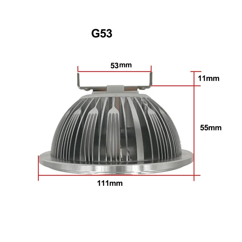 Imagem -04 - Alumínio 1*1w Conduziu Ar111 5w 9w 7w 12w G53 Base Qr111 Dc12v 220240v Conduziu o Holofote G53 Gu10 Lâmpadas Led Spotlight o