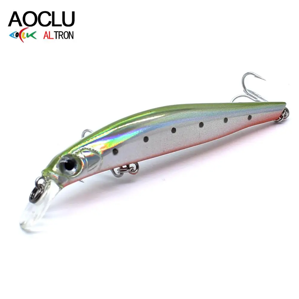 AOCLU-Sinking Minnow Hard Bait Wobbler Shad Crankbait, All Class Fishing Lure, Bass Fresh Salt Water Tackle, 80mm, 7.5g