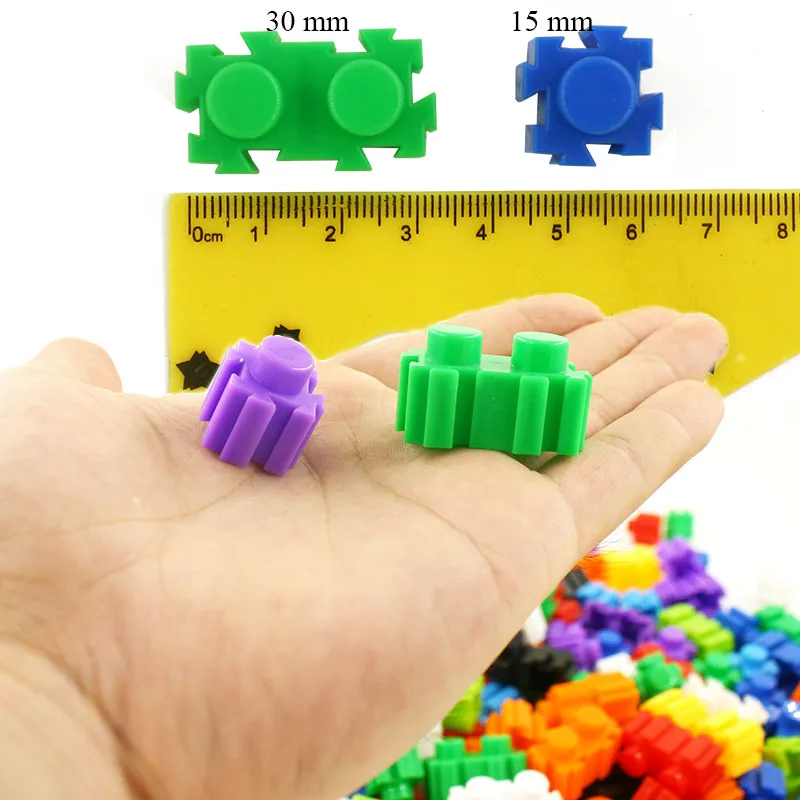 Large Size 12mm 500g DIY Building Blocks Bricks Set Creator City Model Educational Toy Creative Stacking Blocks Toys