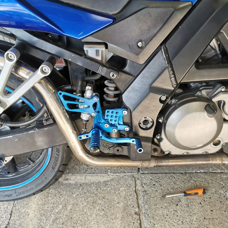 CNC Aluminum Adjustable Motorcycle Rearsets Rear Set Foot Pegs Pedal Footrest For SUZUKI SV650 SV650S SV1000/s GSXR 600 750 1000