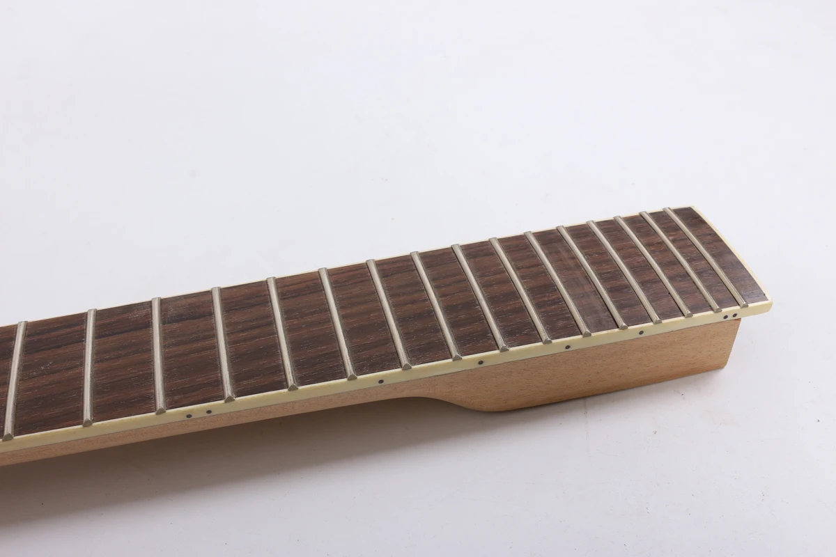 Unfinished Diy Electric Guitar Neck 22 fret 24.75\'\'in mahogany+Rosewood fretboard Replacement Guitar Parts