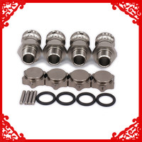 Wheel Hex Hub M17 17mm M23 23mm Extension Adapter 12mm Cap Anti-Dust x 4 Longer Combiner Coupler For 1/8 RC Car HSP