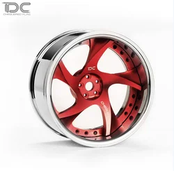 4PCS Drift RC Car Wheels 52mm Alu Forged RW Metal Rims + 6 + 9 Offset Aluminium Alloy Parts Accessories for Arrma Sakura D5