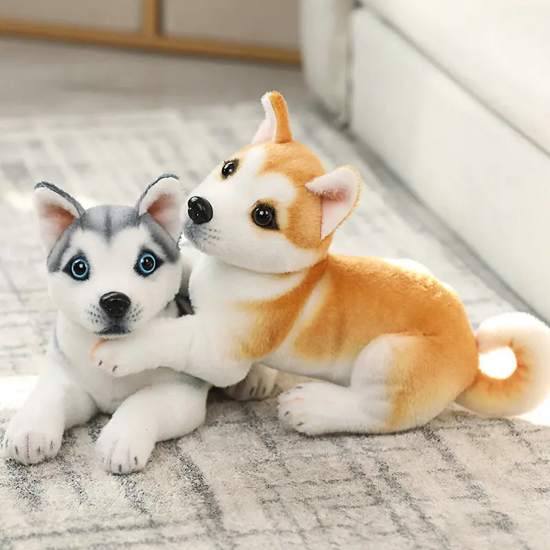 Jouets en peluche de chien de simulation mignon, peluche réaliste, beaux cadeaux, décoration de la maison et de la voiture, nouveau, PDPButter