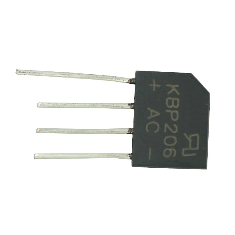 10pcs lot NEW Diy Electronic Diode Bridge Rectifier 600V 2A KBP206G KBP206 4PIN SIP-4 Single Phase