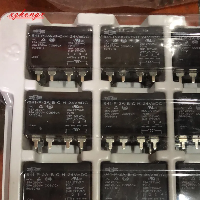 New original 841-P-2A-B-C-H 24VDC relay 6 pin 25A power