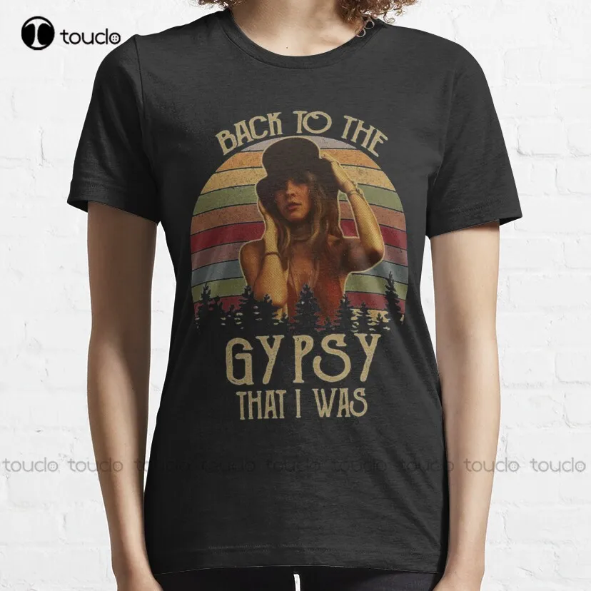 Stevie Nicks Back To The Gypsy That I Was Vintage Retro Sunset Classic T-Shirt Oversized Tshirts Custom Aldult Teen Unisex