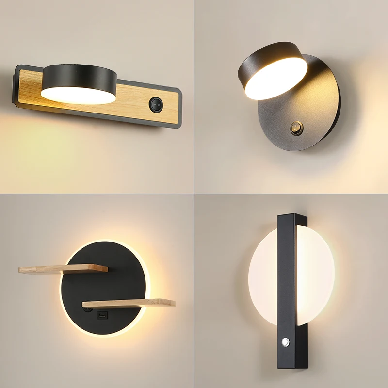 

Novelty Painted Gold Black Metal Sconce Dropshipping 110-240V LED Wall Lights Home Deco Livingroom Bedside Hotel Room Wall Lamp