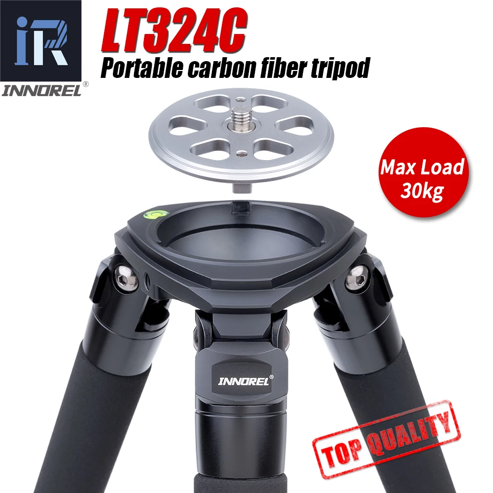 LT324C Professional 10 Layers Carbon Fiber Tripod Heavy Duty Lens Camera Stand for Portable Digital SLR Camera 75mm Bowl Adapter