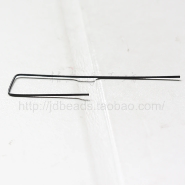 DIY Supply-Brass on Steel Finding Earring Hooks - Ear Wires - U Hooks 51x13mm (3282C)
