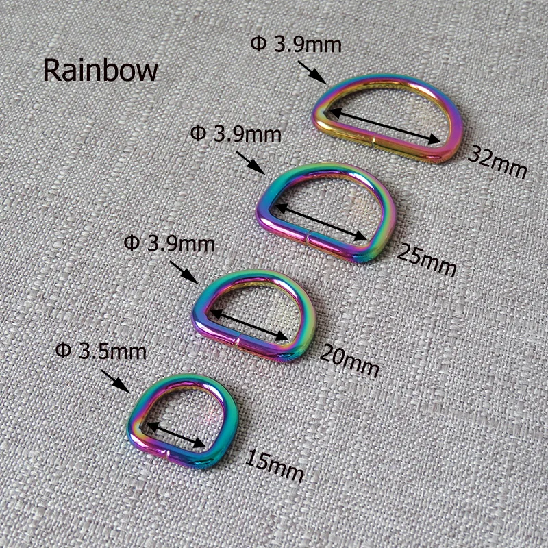 1 Pcs 15mm 20mm 25mm 32mm Metal D Ring Buckle DIY Handbag Straps Bag Dog Collar Leash Harness Belt Loop Clasp Sewing Accessories