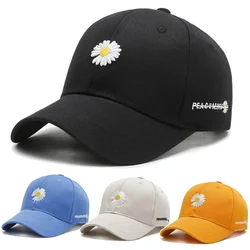 Women Men Tennis Caps Baseball Cap Female Daisies Summer Outdoor Adjustable Embroidered Women Trucker Hats Dad Hat