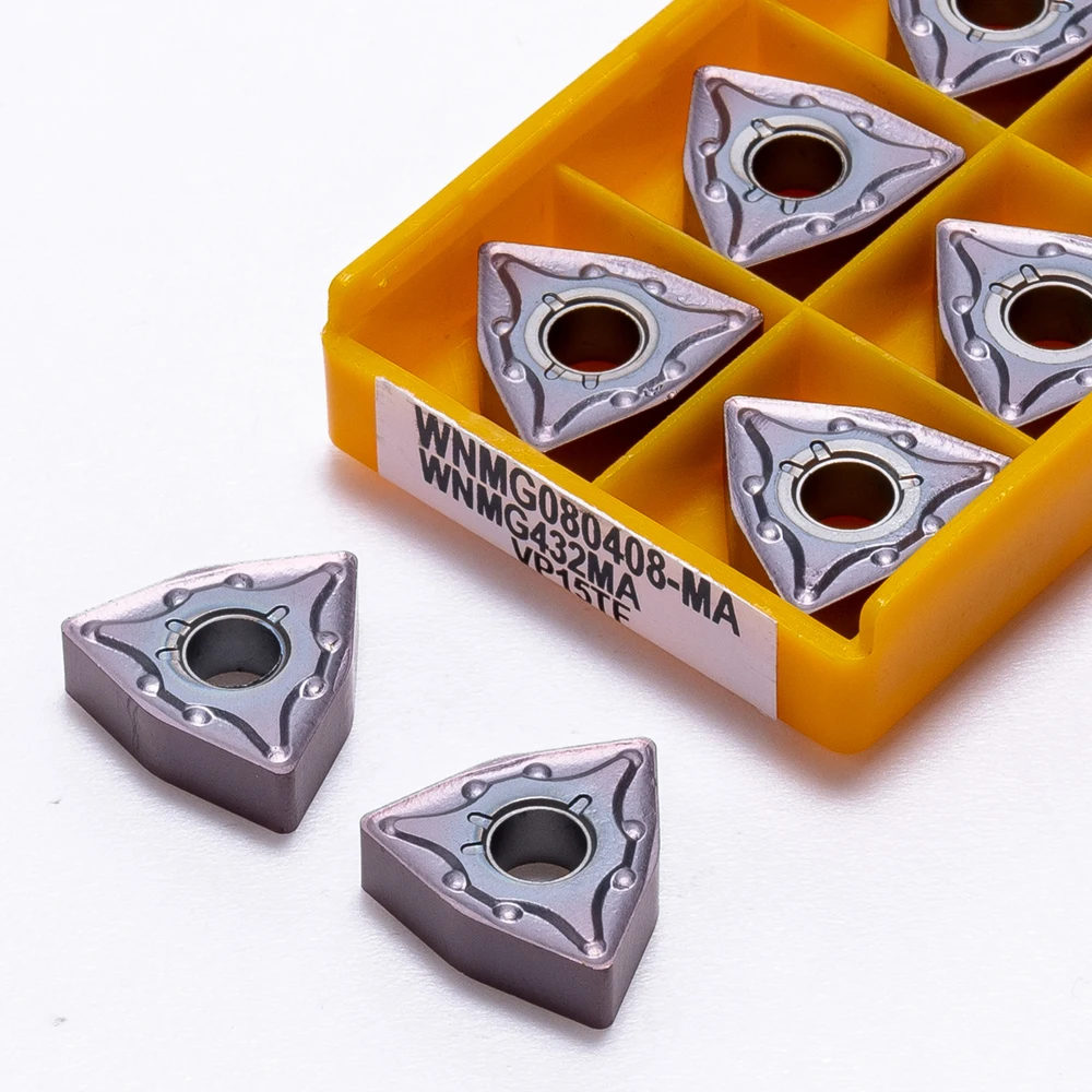 Lathe Cutter Tools WNMG080408 MA UE6020 US735 VP15TF External Turning Tools WNMG 080408 Carbide Inserts Cutting Tool 10PCS