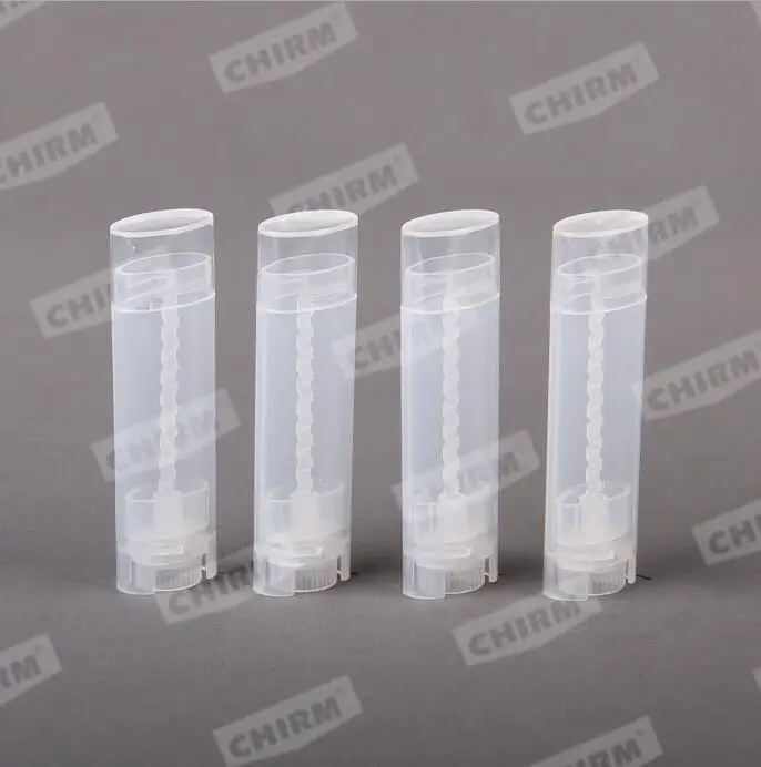 

300pcs/lot 4.5g Clear Oval Lip Balm Tube 0.15oz white & Matte Transparent Deodorant Container Lotion Bar Twist Empty lipstick#36