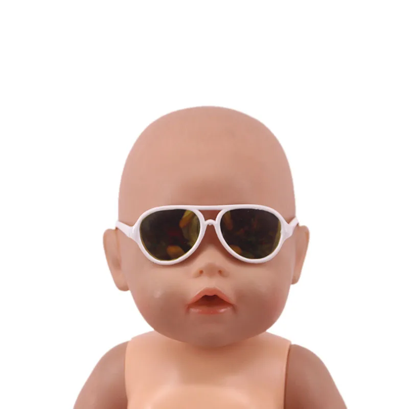 Doll Sunglasses Cartoon Glasses Fit 18 Inch American Doll & 43 Cm Baby Reborn Doll Accessories For Our Generation Girl`s Toy DIY