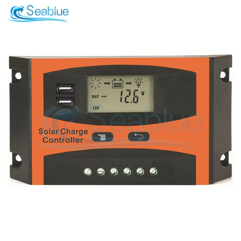 LD2024 LD3024 Solar Controller Battery Charging Regulator Panel LCD Function Dual USB Solar Battery 20A / 30A