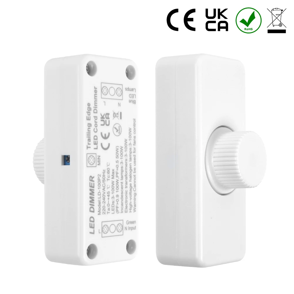 LED Dimmer Smart Switch Lights 220V-240V 3W-100W Touch LED Switch Dimmer Adjustable Dimming Wall Mounted Button Lighting Control