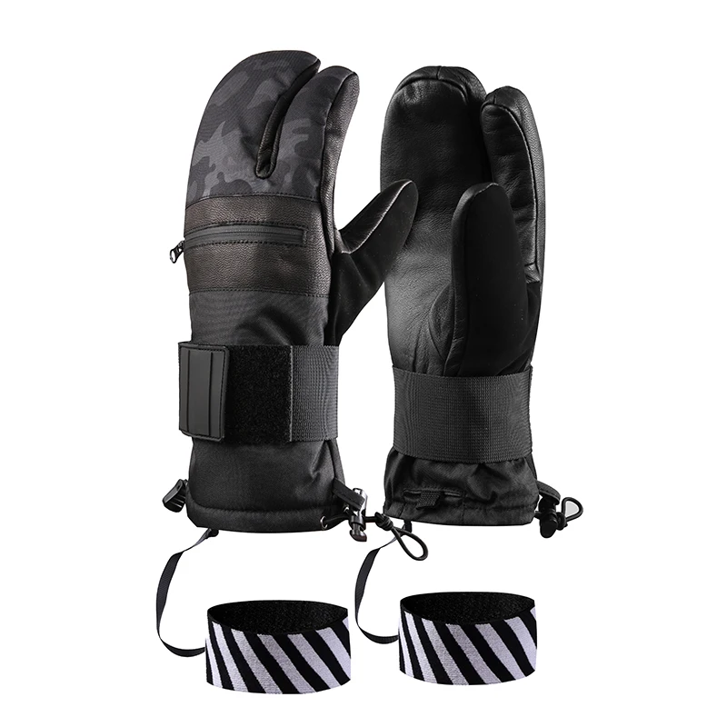 Inside Five Finger Design Ski Gloves Winter Waterproof Snowboard Gloves for Outdoor Snowmobile Snow Skiing Sports