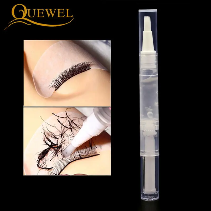 Quewel Eyelashes Extension Glue Set 5ml Lash Glue And 5g Gel Remover Pen 1-2 S Quick Drying Removing Individual Eyelash Tool