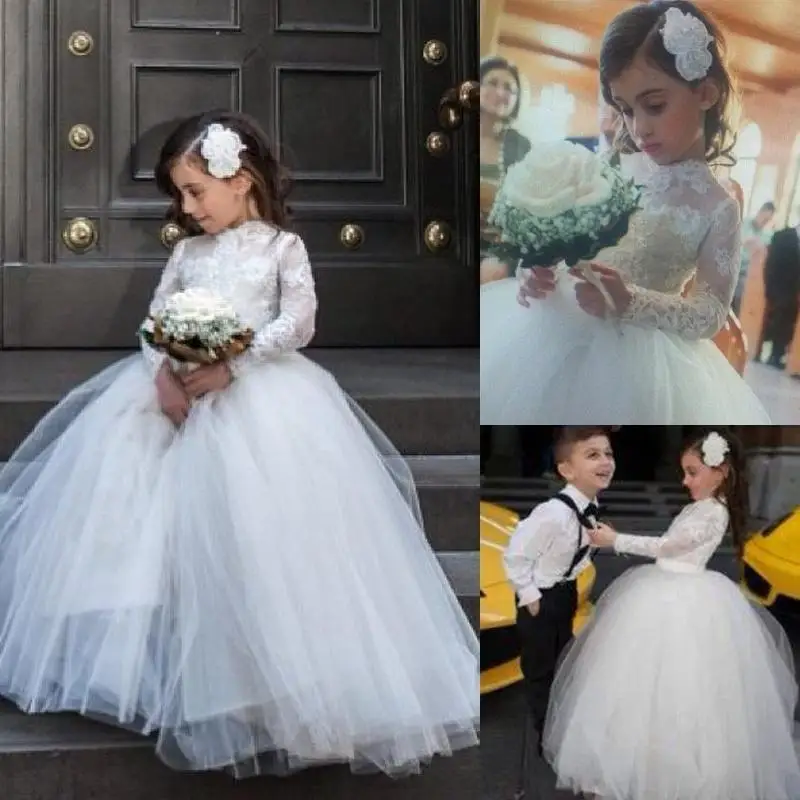 Vestidos elegantes para niñas y adolescentes, vestido de dama de honor con flores para niñas, vestido de fiesta de cumpleaños y boda, vestido de princesa