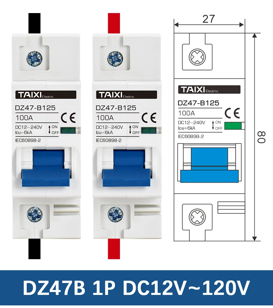 DC 12V 24V 48V 36V 72V MCB Batterie Auto Schutz Mini Leistungsschalter DZ47 Positive und negative Pole Schutz Schalter Isolator – Detail 11