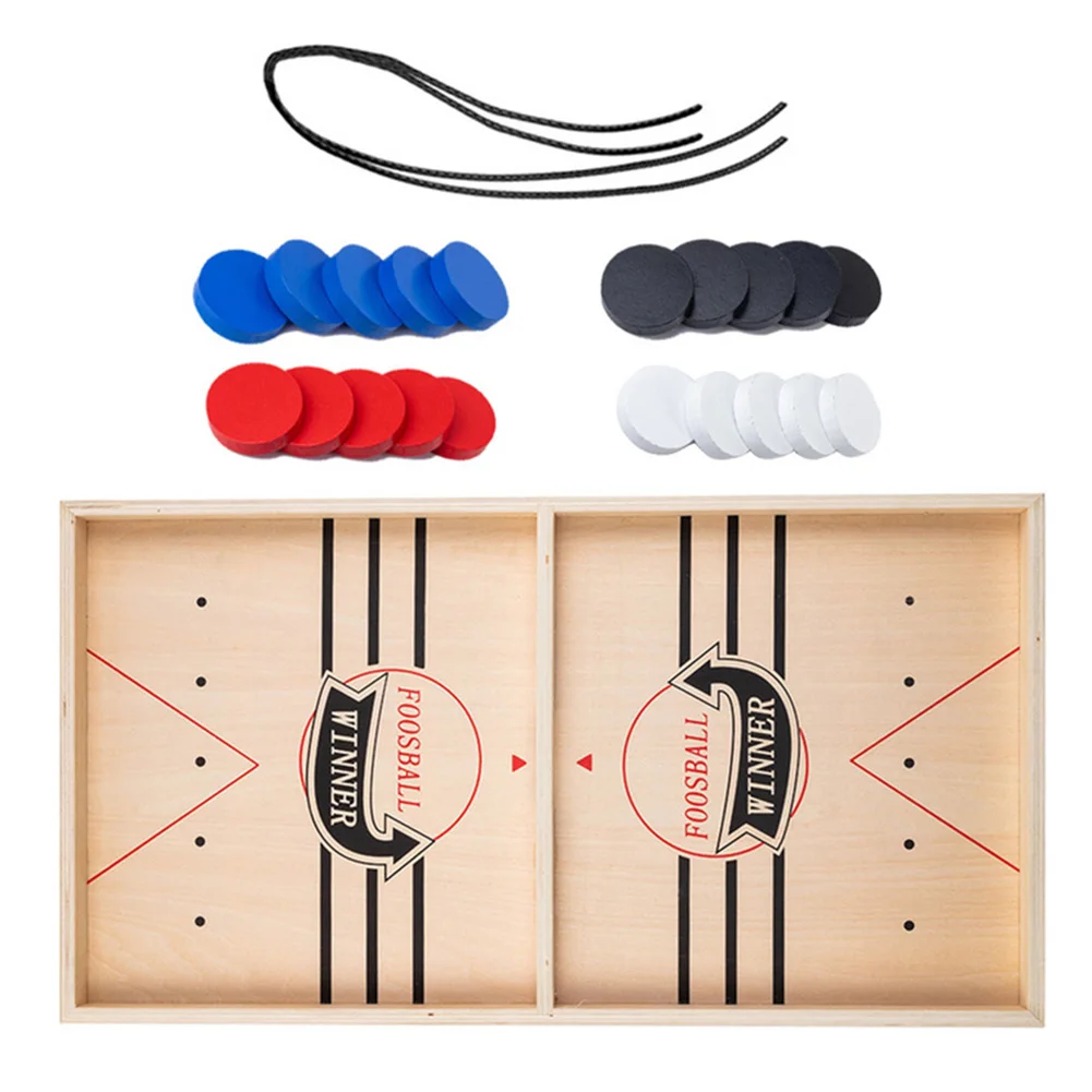 New Puck Game Fast Sling Wooden Durable Air Hockey Board Game Toy Parent-child Interactive Game Chess Prop