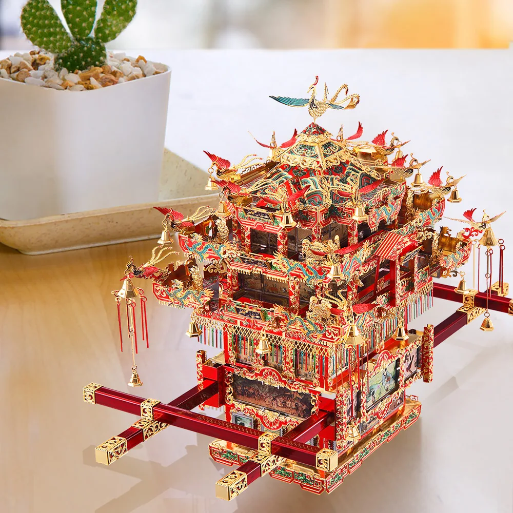 Piececool-3D Metal Puzzle, Bridal Sedan Chair, Wedding Series Model, Building Kits, Jigsaw Toy, Presentes de aniversário para adultos