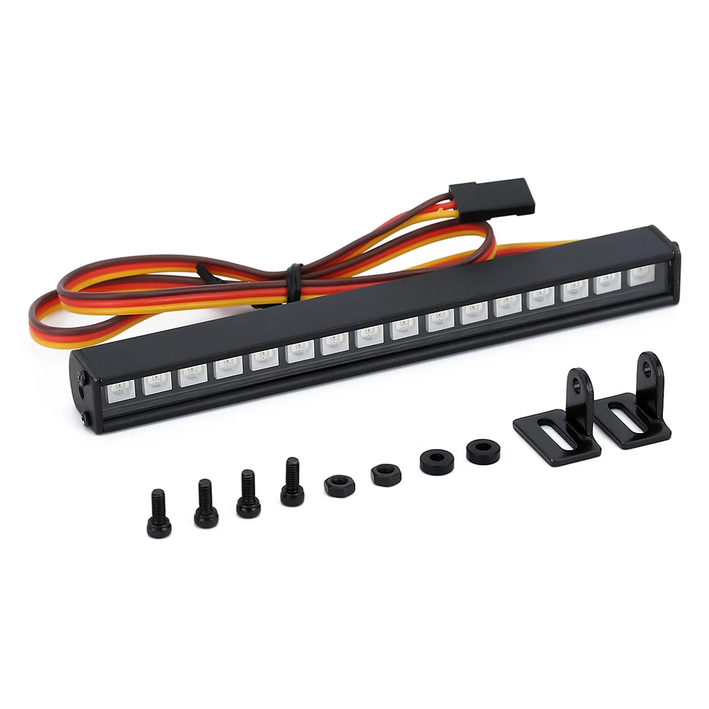 Metal 16/22LED RC Roof Lamp Light Bar Colorful for 1/10 RC Crawler Car Axial SCX10 90046 D90 Traxxas TRX-4