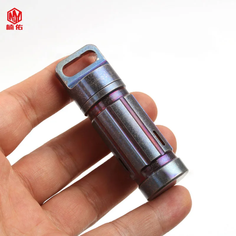 Titanium Alloy Waterproof Sealed Warehouse Small Medicine Tank EDC Tools Outdoor Multifunctional Mini Portable Small Warehouse