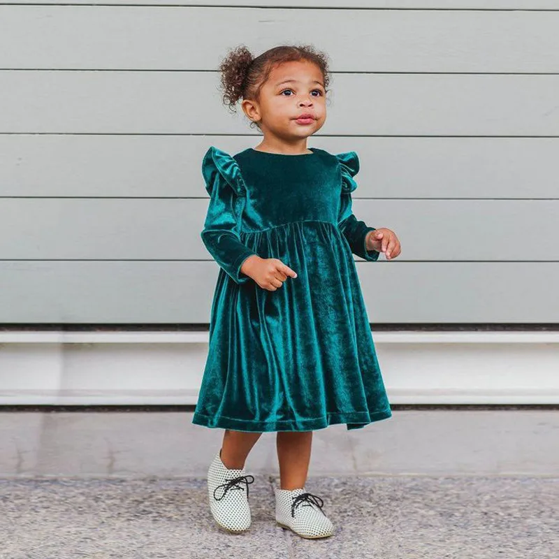 Mother daughter dresses Mom and me Women kids girl  Autumn Velvet  Long Sleeve Mother Daughter Dresses princess Family matching