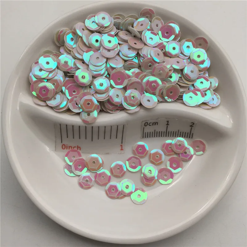 4mm 5mm 6mm 8mm 10mm Cup Round AB Porcelain PVC Sequin Paillette Sewing Craft For Wedding/Garment Dress Shoe Cap DIY Wholesale