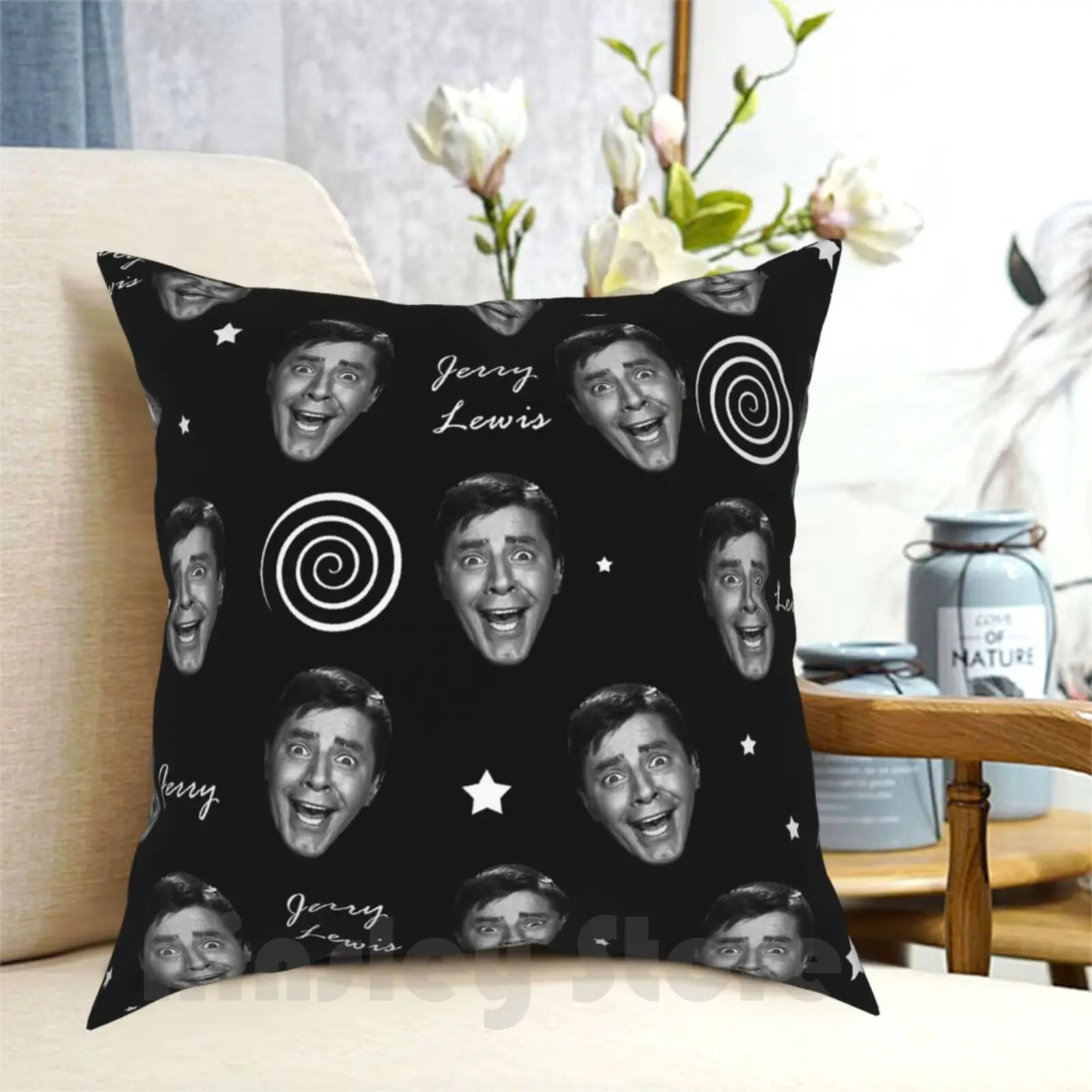 Jerry Lewis Fronha impressa para casa Travesseiro macio Jerry Lewis Comédia Humor Piano Música América Canção Evergreen