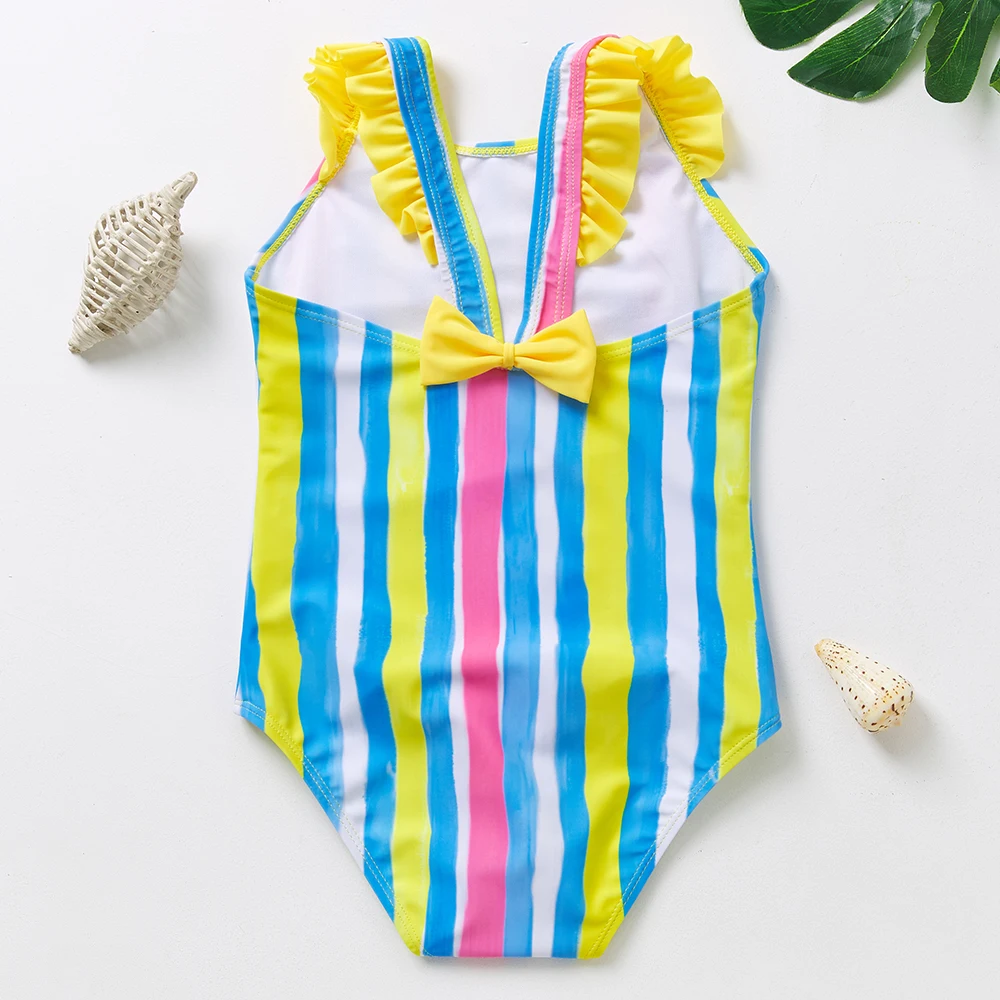 1~10Year Toddler Baby Girls Swimwear Dot print Girls Swimsuit one piece Children Swimwear Girls Swimming outfit Beach wear