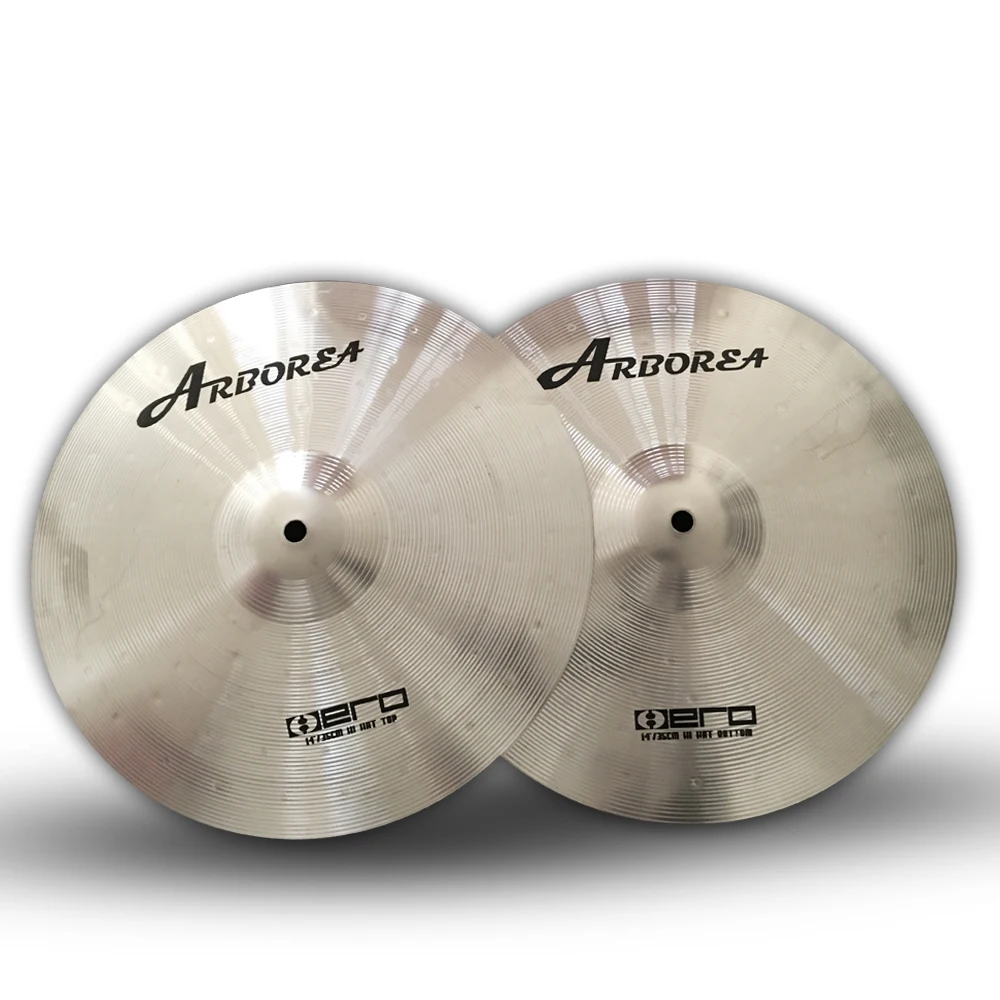 ARBOREA Practice cymbal Hero CYMBAL Set 5 piece of cymbal 14\'Hihat+16\'Crash+18’Crash+20‘Ride alloy cymbal