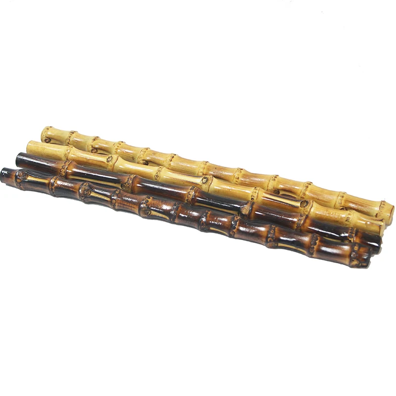 

33 cm length two colors nature or dark bamboo rattan bag handle obag parts handbag accessories bamboo purse handles hanger